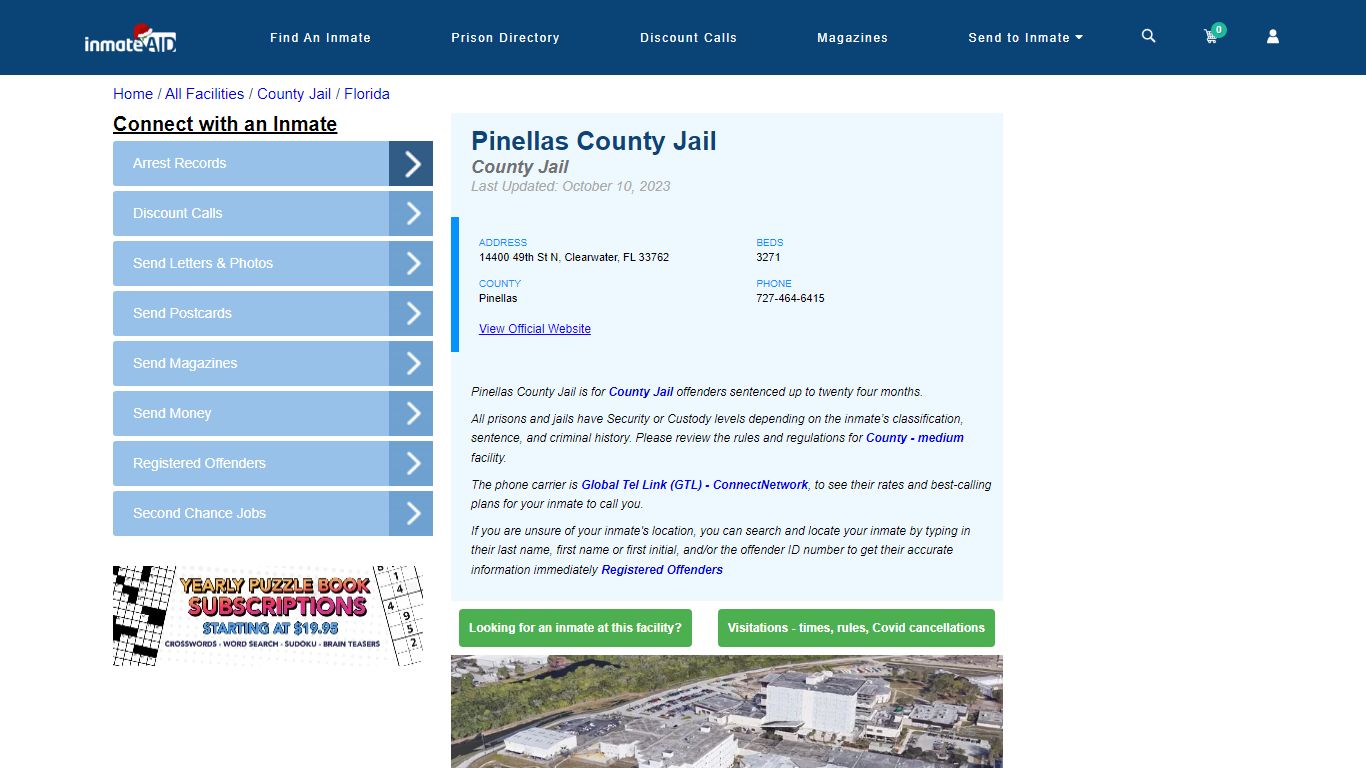 Pinellas County Jail - Inmate Locator - Clearwater, FL